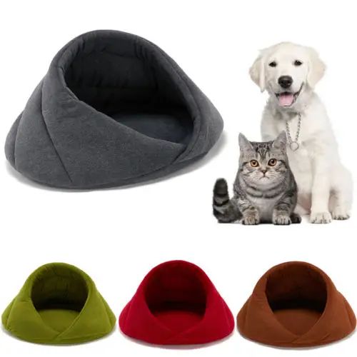 Зимний милый теплый спальный мешок для домашних питомцев кошек котят пещеры