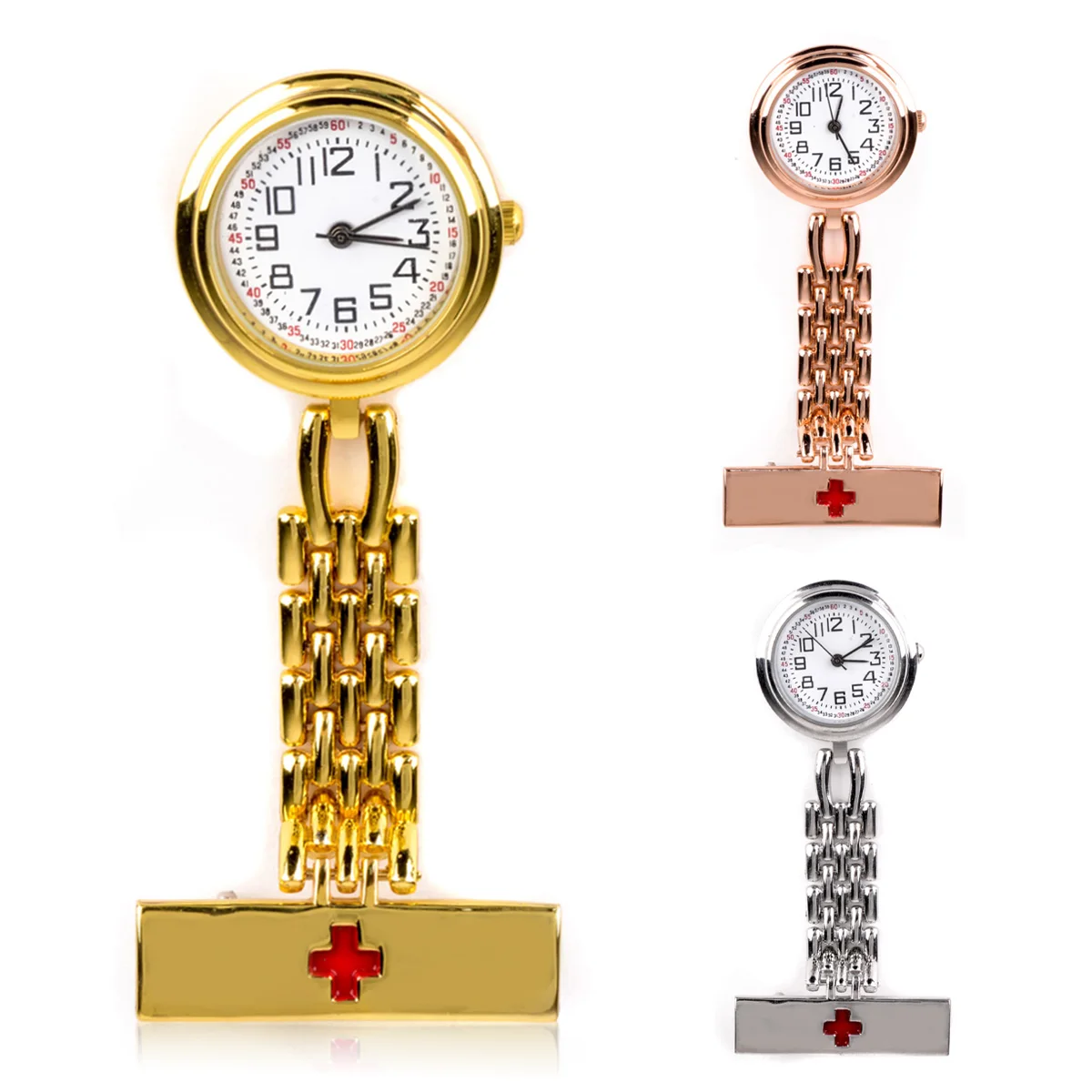 Часы Shellhard с круглым циферблатом и Красным Крестом для медсестер 3 цвета брошь на