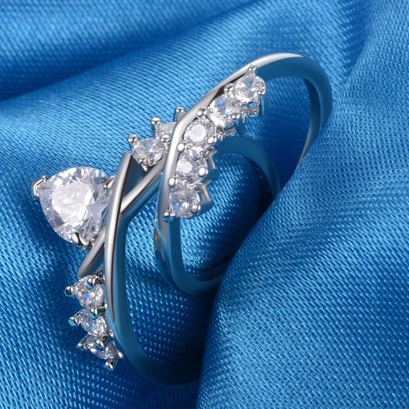 2 шт./компл. 925 Anillos серебряное стекируемое кольцо в форме сердца для женщин