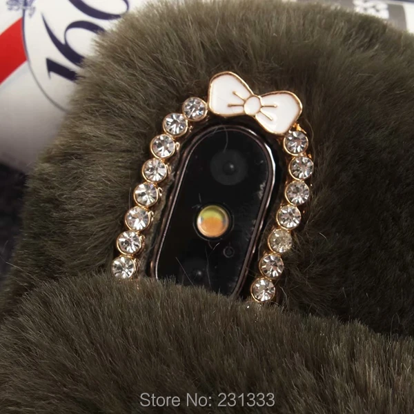 Мягкий чехол из ТПУ C ku с блестящим мехом и пушистым кроликом для Iphone X XS MAX XR 8 7 Plus 6