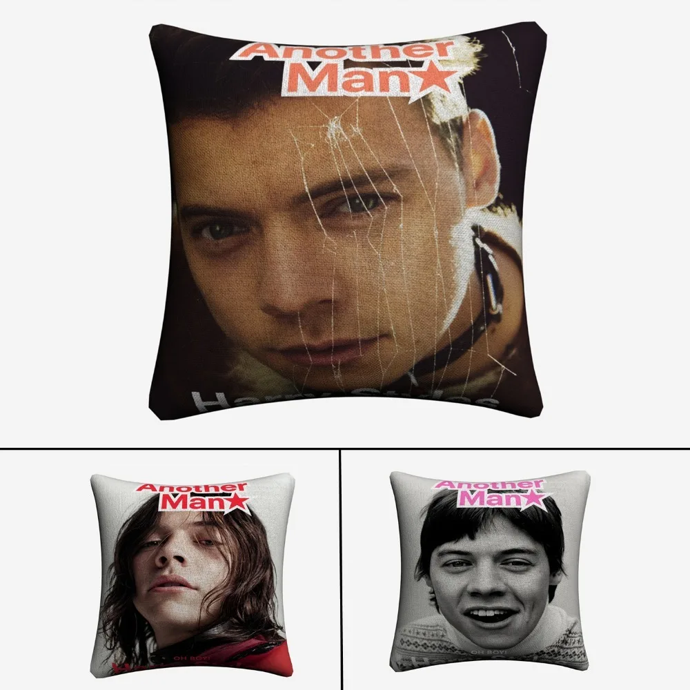 Harry Styles Another Man Fashion Decorative Linen Cushion Covers For Sofa 45x45cm Cotton Throw Pillow Case Home Decor Almofada | Дом и сад