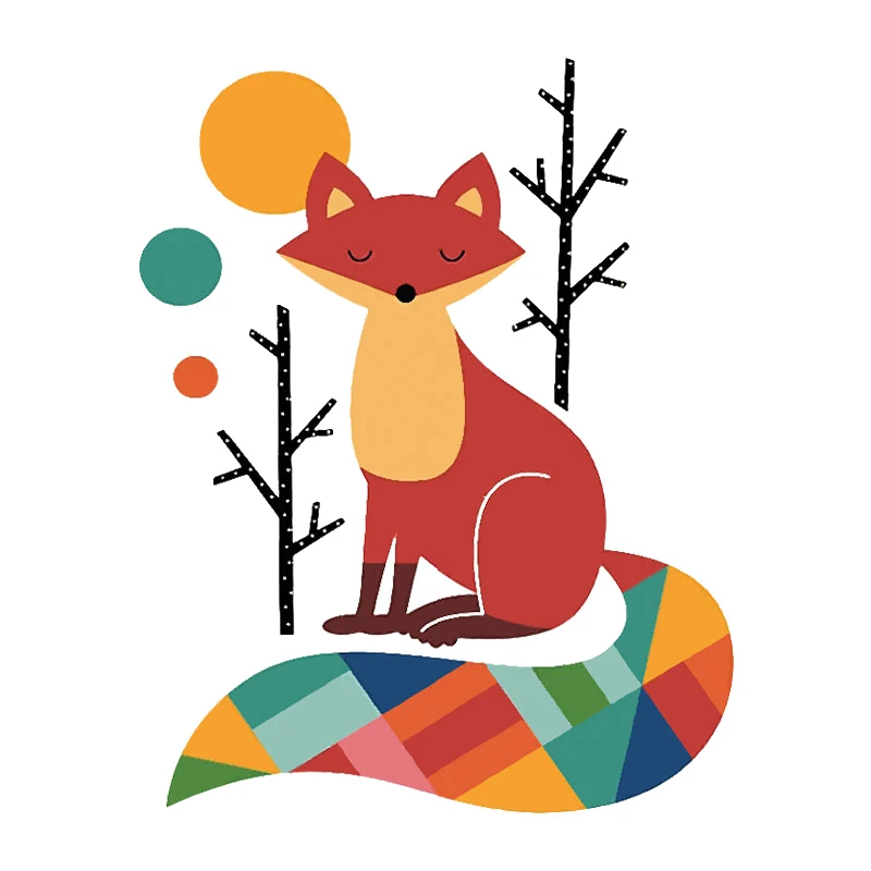 Рисунок лиса стилизация