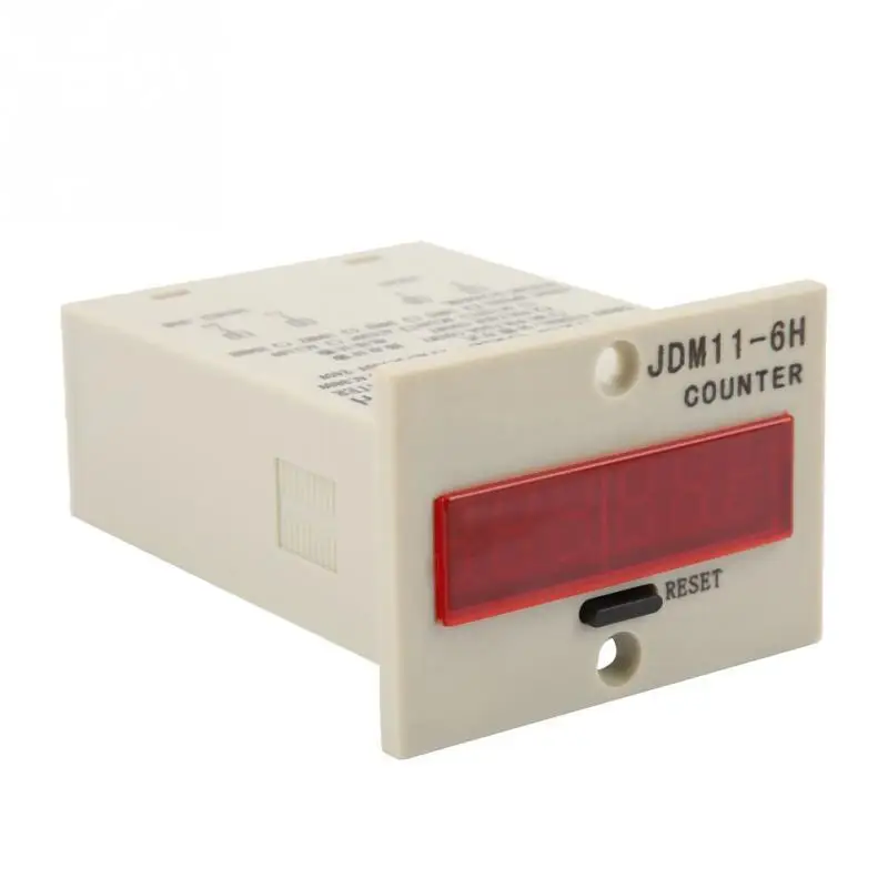 JDM11 6H 6 цифр Дисплей электронный счетчик AC220V / DC36V DC 24V 12V Высокое качество|Счетчики|