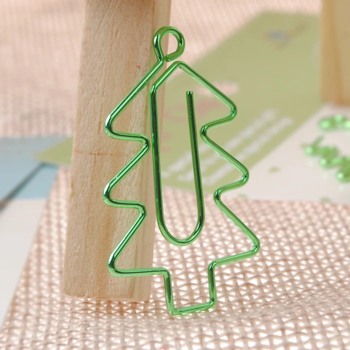 6 шт./лот круглые скрепки в форме рождественской елки для школы и офиса |