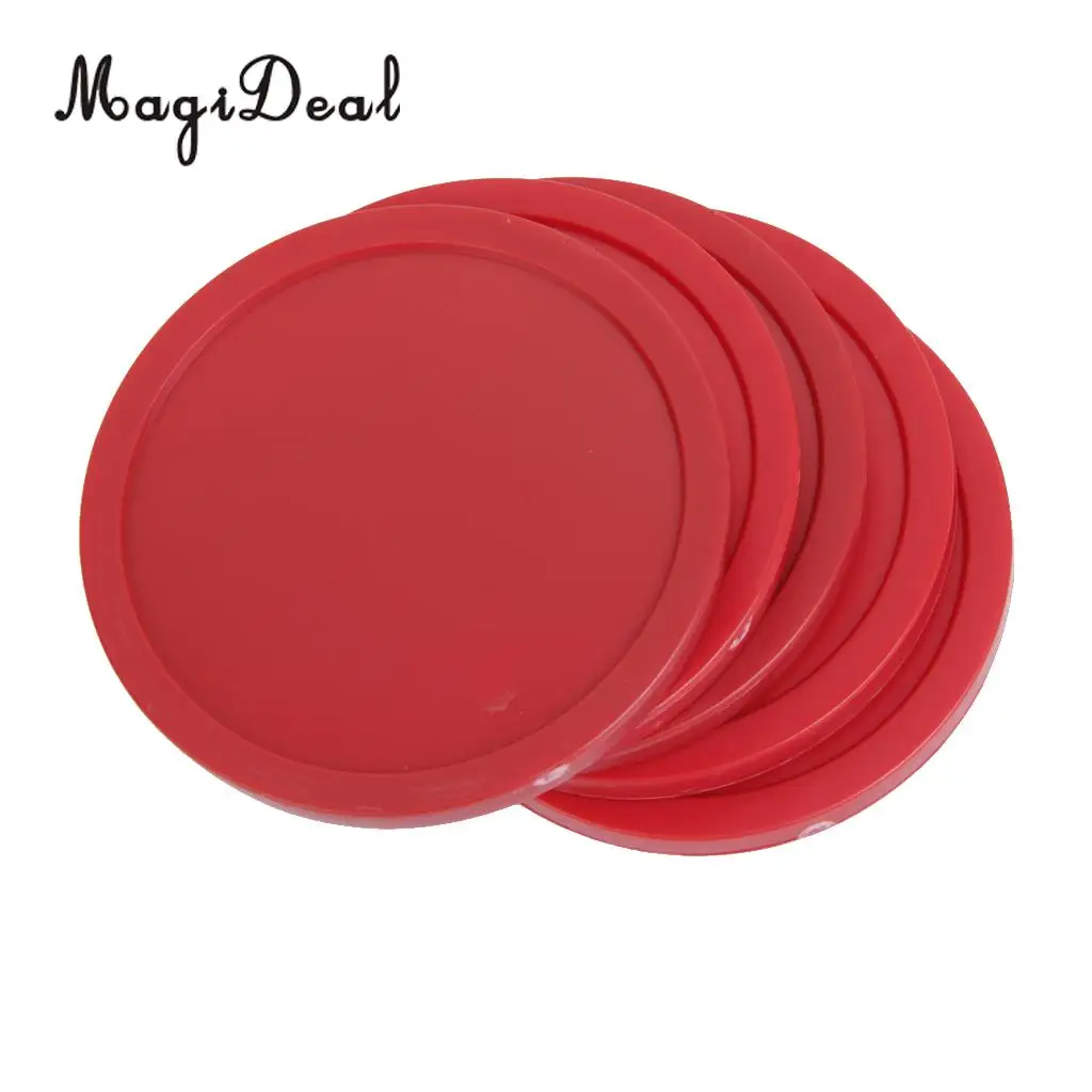 

4pcs 82mm Red Round Plastic Table Arcade Game Air Hockey Pucks replacement