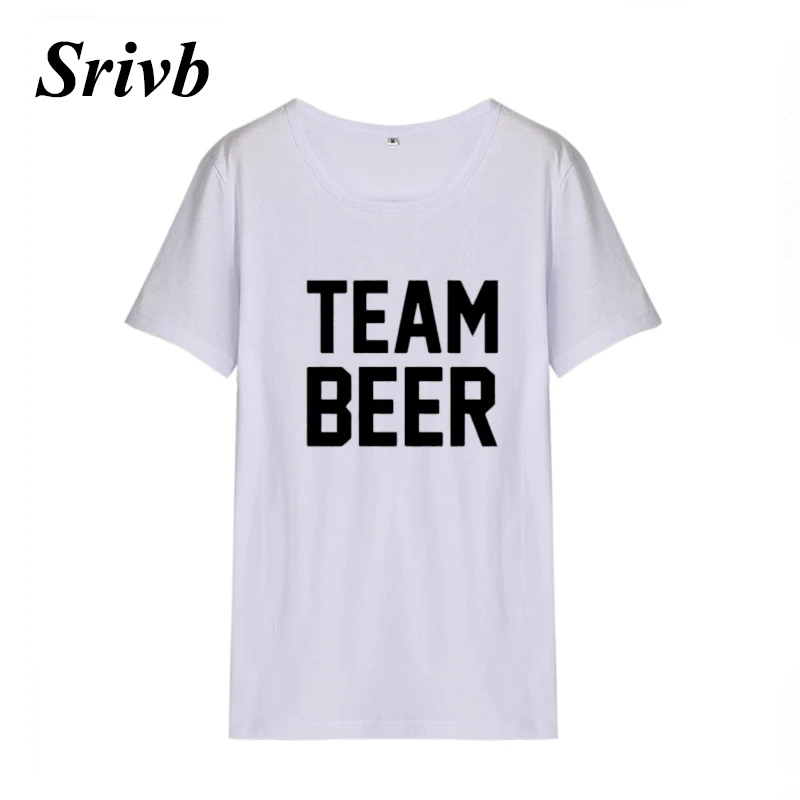 Фото Женская футболка в стиле хип-хоп Srivb Team Beer свободная из хлопка Харадзюку лето 2018 Женская футболка в стиле хип-хоп Srivb Team Beer свободная из хлопка Харадзюку лето 2018