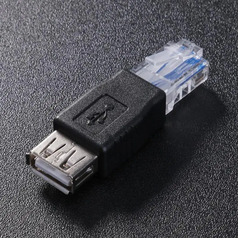 Адаптер конвертер для сетевого кабеля LAN ПК с кристаллической головкой Ethernet RJ45