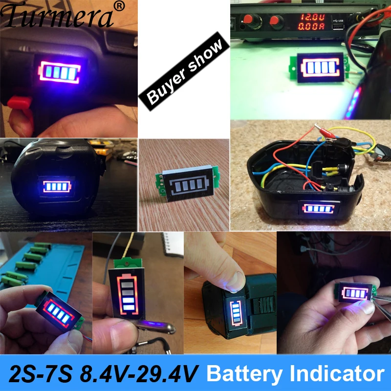 Индикатор заряда батареи 2S 8,4 V 3S 12,6 V 4S 16,8 V 5S 21V 6S 25,2 V 2-7 модуль емкости литиевой батареи для шуруповерта (art.: 7ad56eba8) - 7ad56eba8