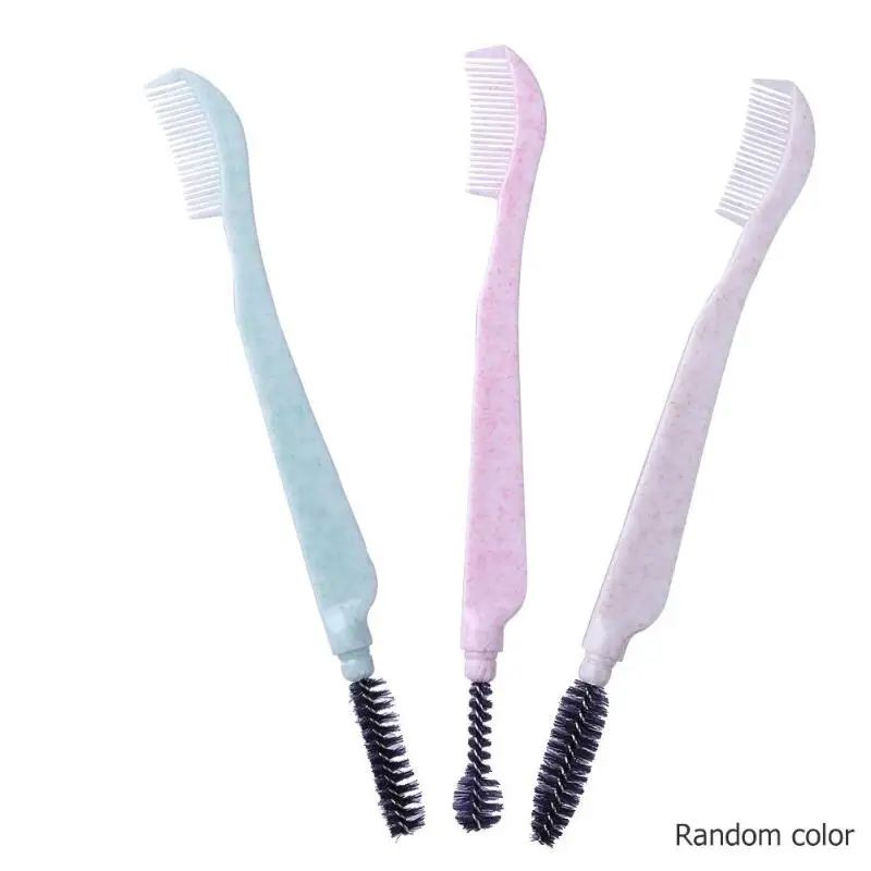 1 набор двойная головка модная щетка для бровей расческа пшеничная соломенная