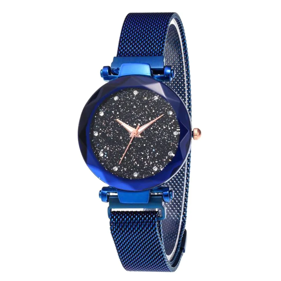 

Shellhard Best Selling Women Mesh Magnet Buckle Starry Sky Watch Casual Mesh Bracelet Watches Magnetic Stainless Steel Watches