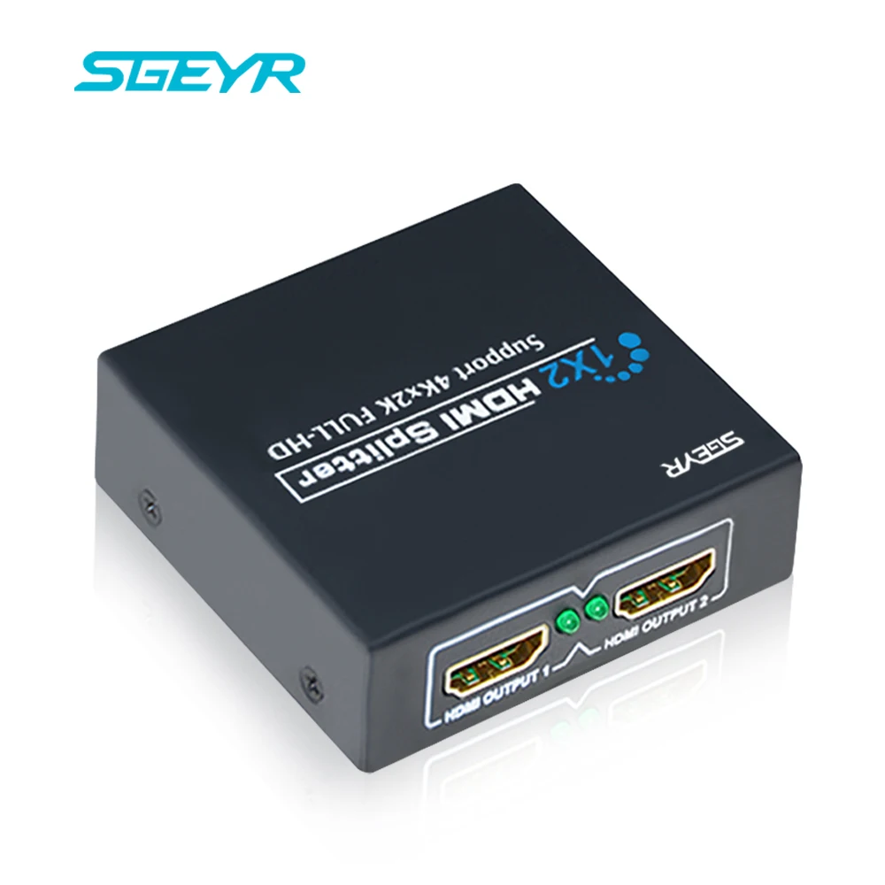 SGEYR 2 порта HDMI сплиттер 1X2 Ultra HD 4K x 2K 1 4 v в Out дистрибьютор через Ver сигнал 1080P 3D HDCP 4|hdmi