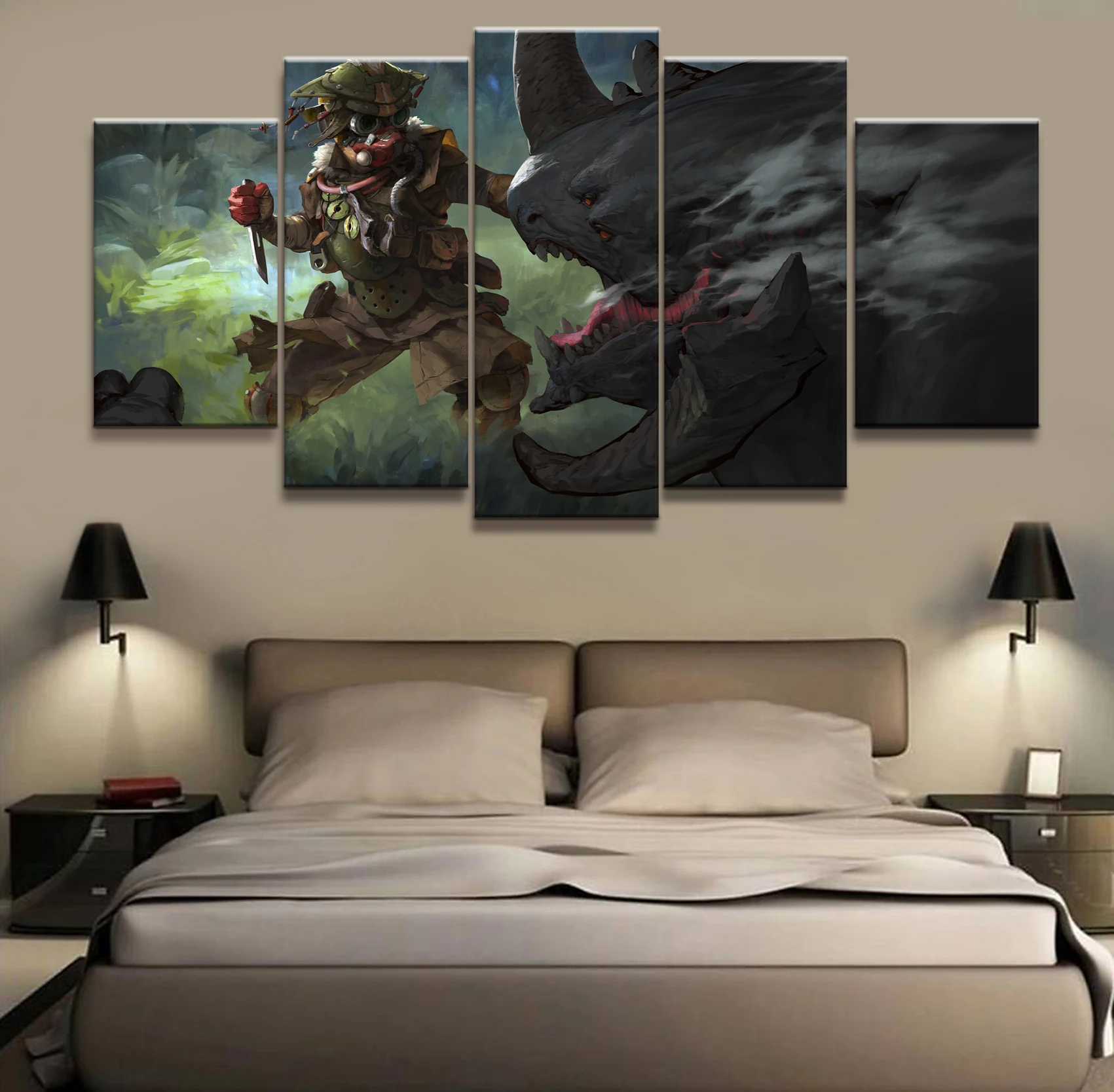 Домашний декор искусство печать на холсте 5 шт. модульная игра Apex Legends для