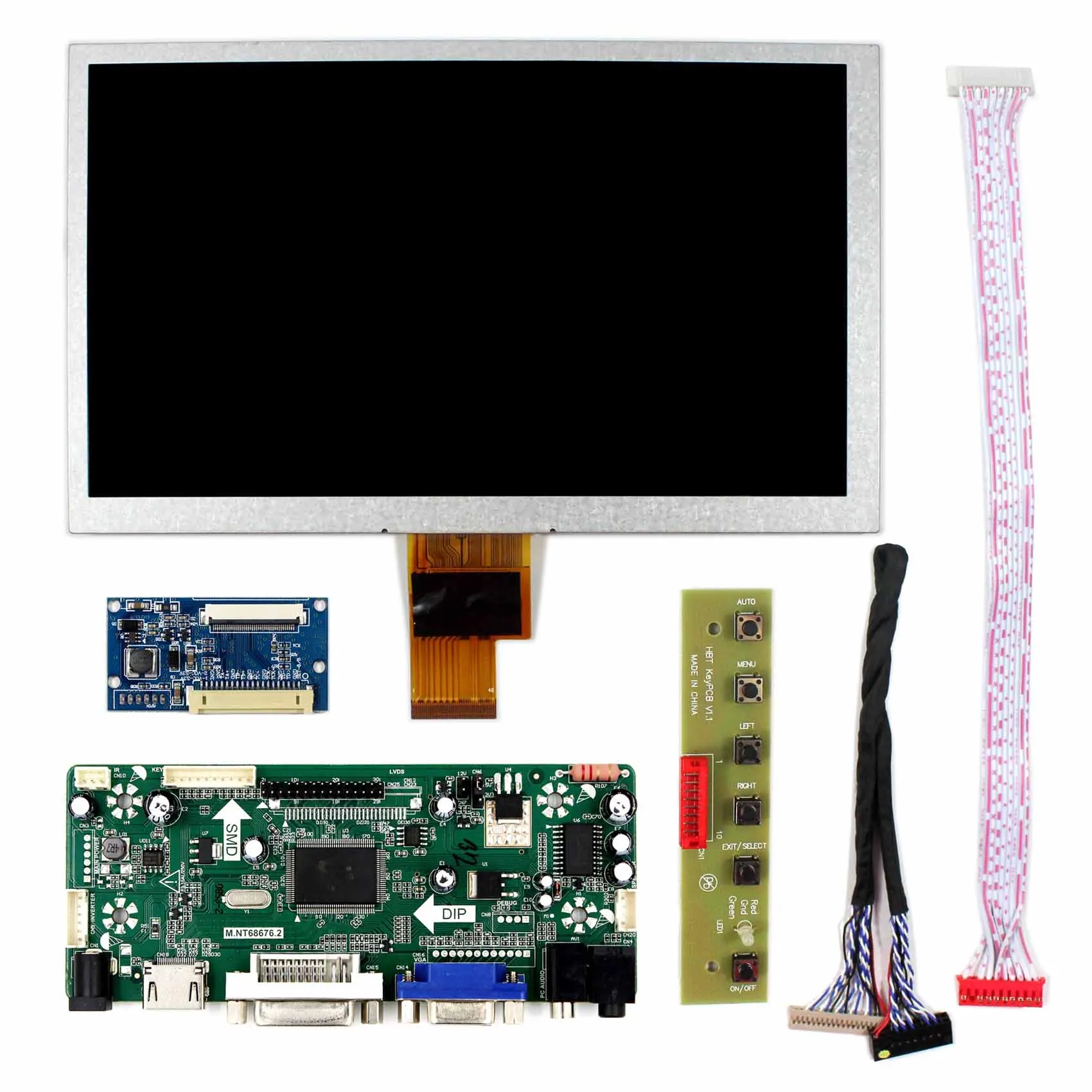 8&quot 1024X600 ZJ080NA-08A 8inch LCD Screen M.NT68676 HD MI DVI VGA Controller Board | Электроника