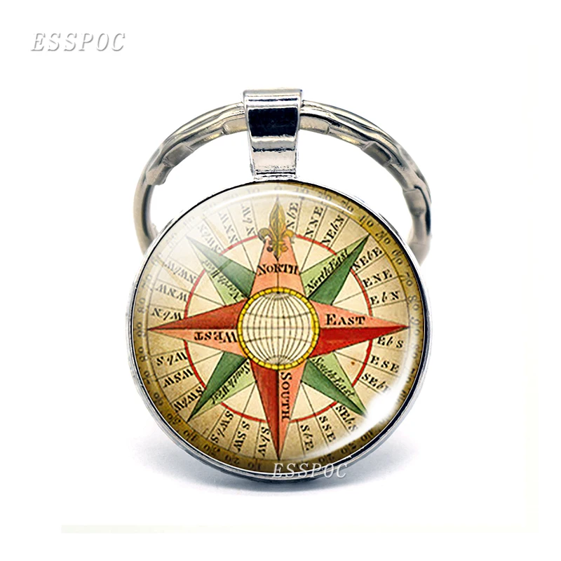 Горячий круглый стеклянный брелок с кабошоном украшения в стиле стимпанк