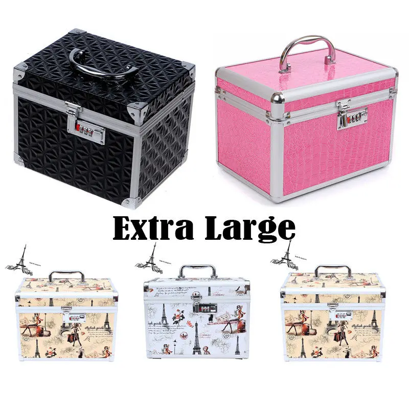 Extra Large Портативный косметический Красота случае макияж коробка для хранения Carry