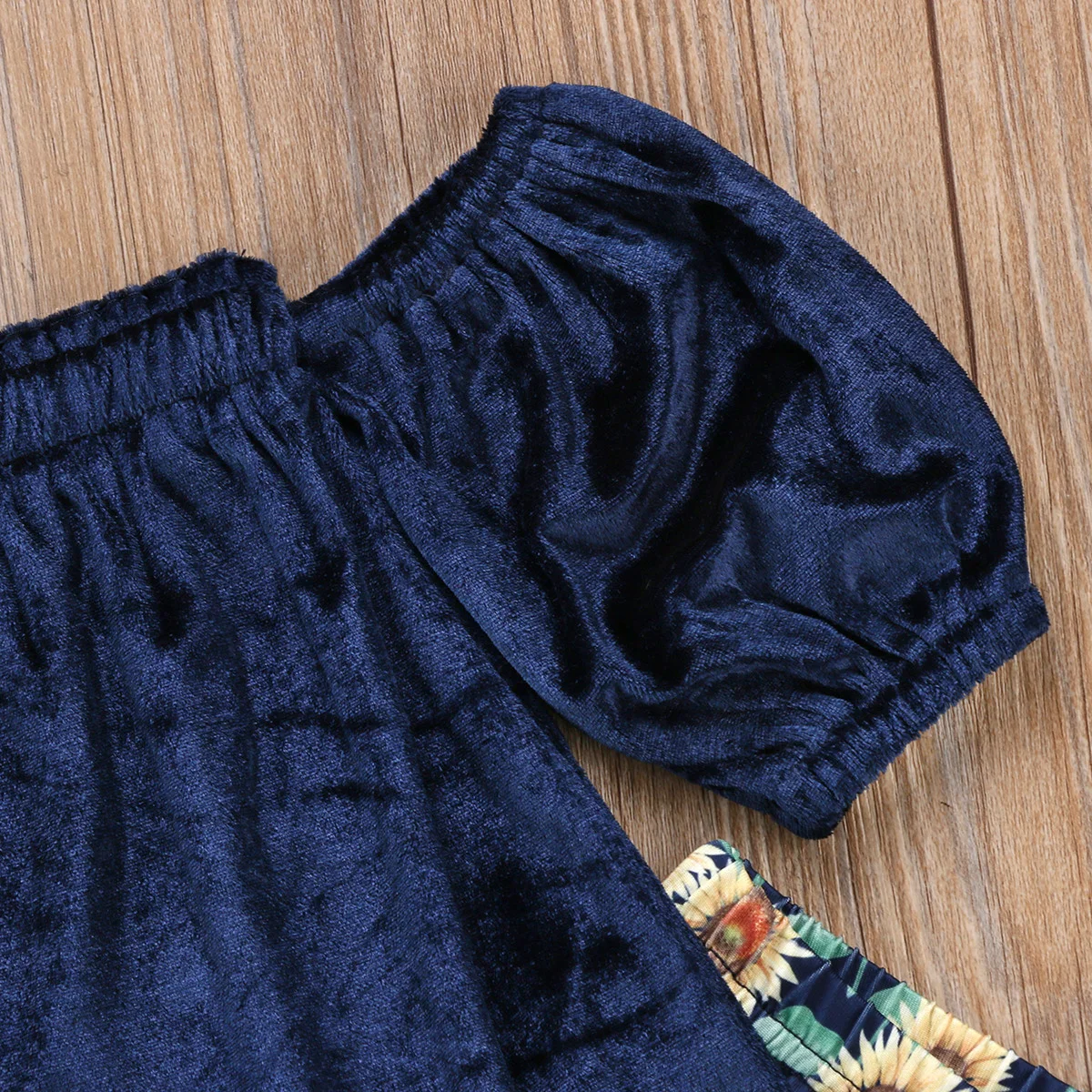 Одежда для маленьких девочек комплект из 2 предметов топ с открытыми плечами +