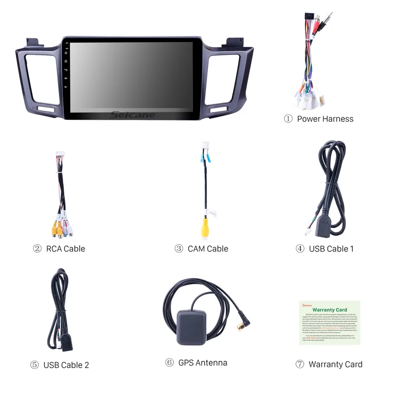 Автомагнитола Seicane 2DIN 10 1 дюйма Android 9 для Toyota RAV4 2013 2014 2015 2016|Автомагнитолы| |