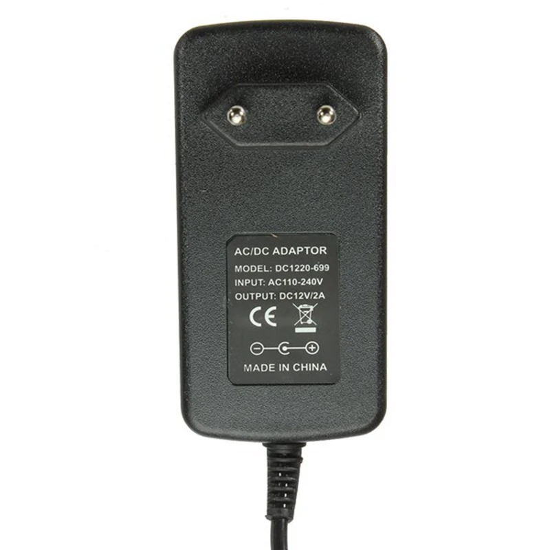 CLAITE AC 100 240V к DC 12V 2A адаптер питания для LED + шнур освещение Трансформатор ЕС США