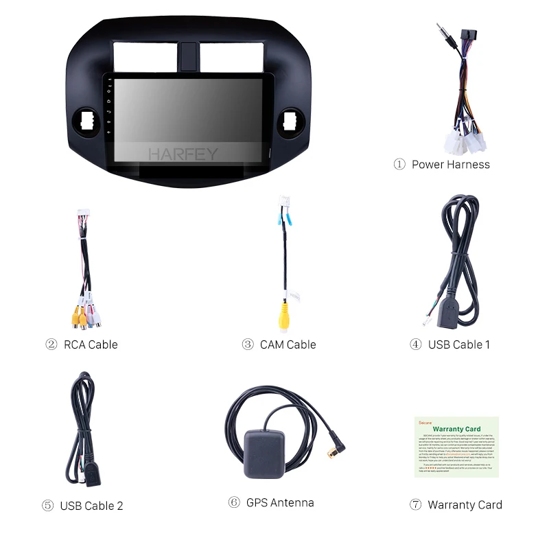 Автомагнитола Harfey 2DIN 10 1 дюйма Android 8 GPS навигация стерео Wi Fi автомобильный