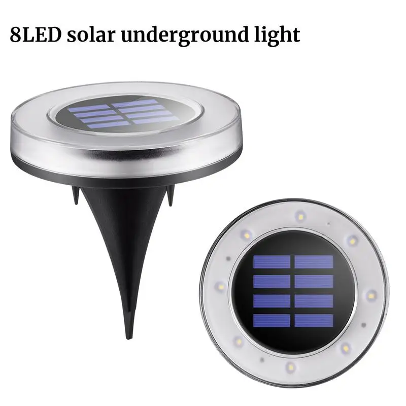 8 светодиодных солнечных ламп для дома сада под землей лампа солнечная энергия