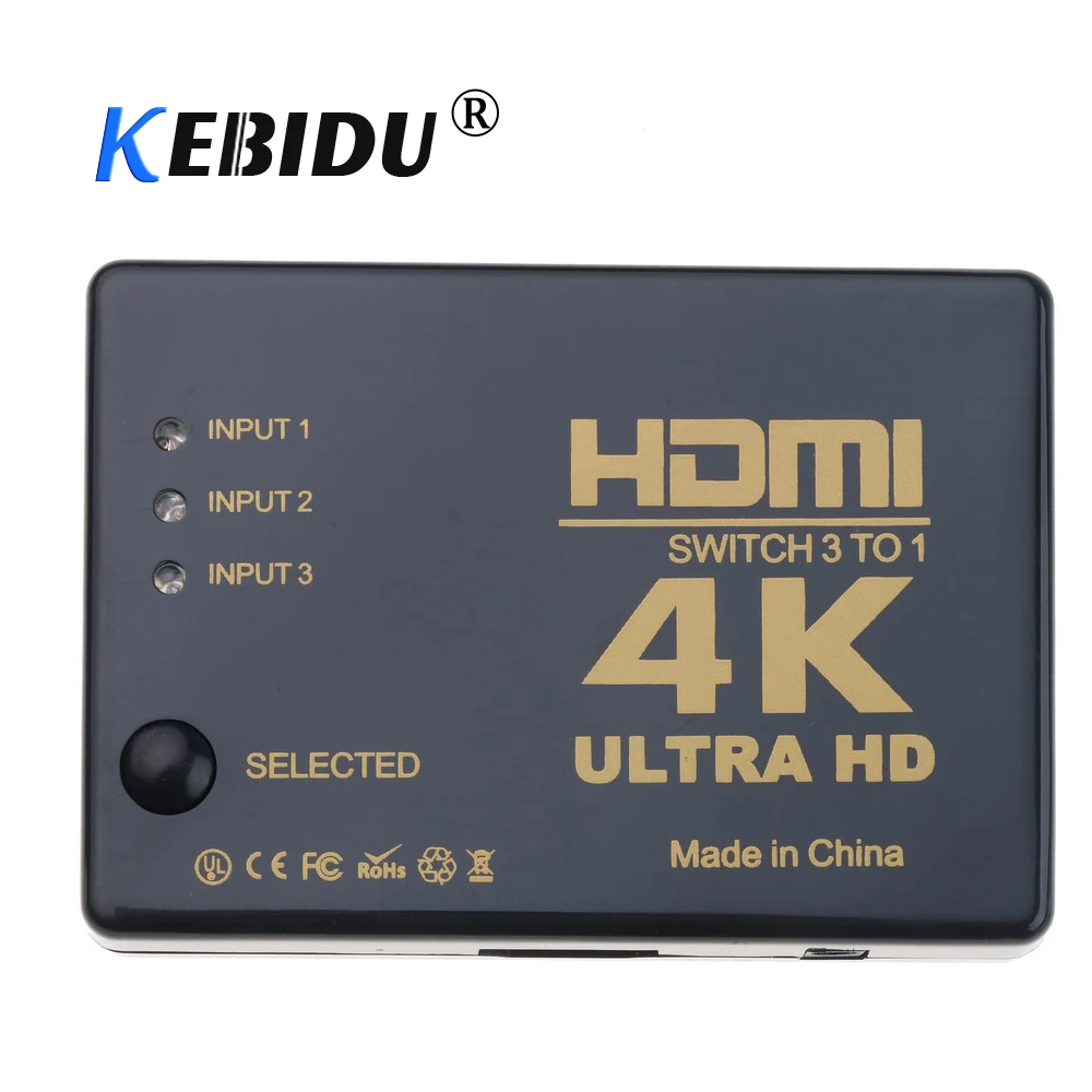 Коммутатор-разветвитель HDMI 5 в 1 4K портов 3D формат с ИК-пультом дистанционного
