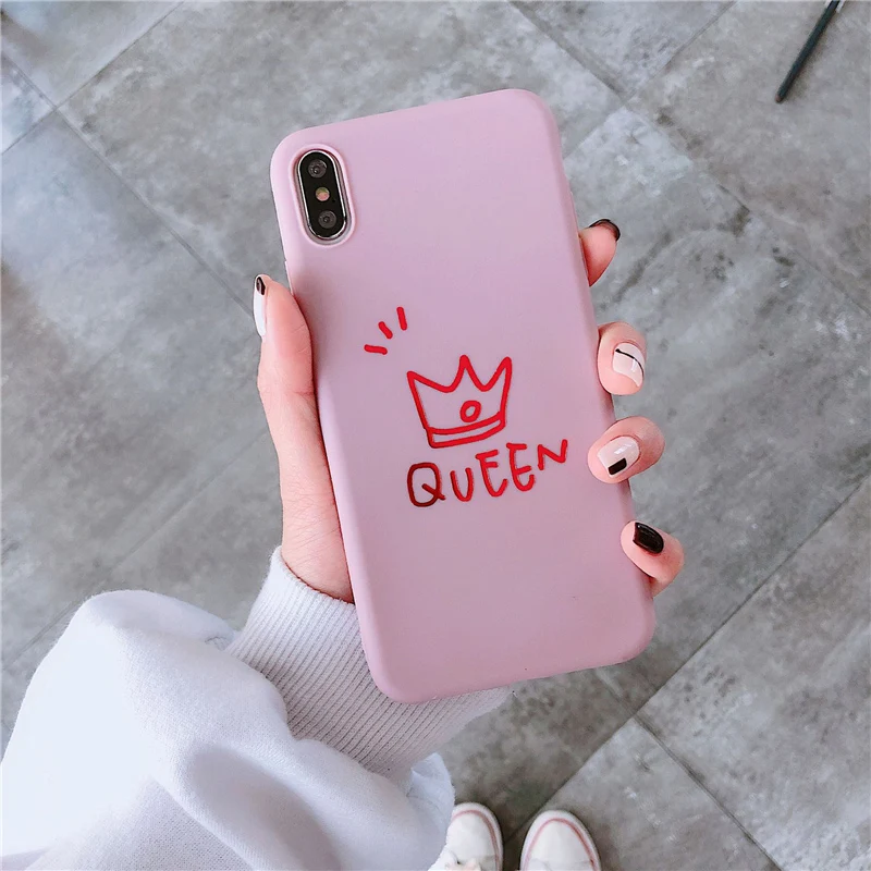 Lovebay чехол для телефона iPhone 6 6s 7 8 Plus X XR XS Max и мультяшной короной Smile Love Heart