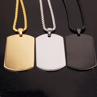 dog tag stainless steel id pendant chain military titanium necklace army chain mens pendant necklace jewelry dog accessories