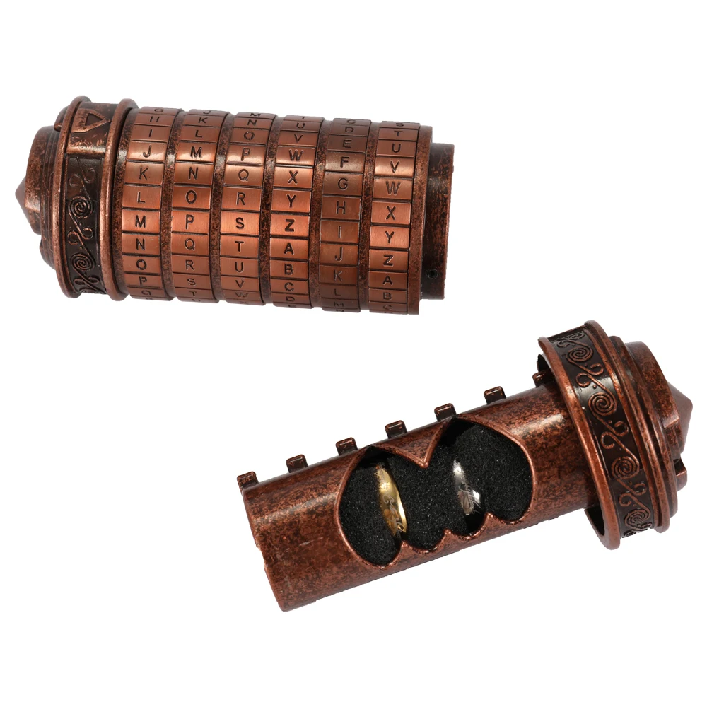 Замок цилиндрический с алфавитом да Винчи в ретро стиле|Замки| |