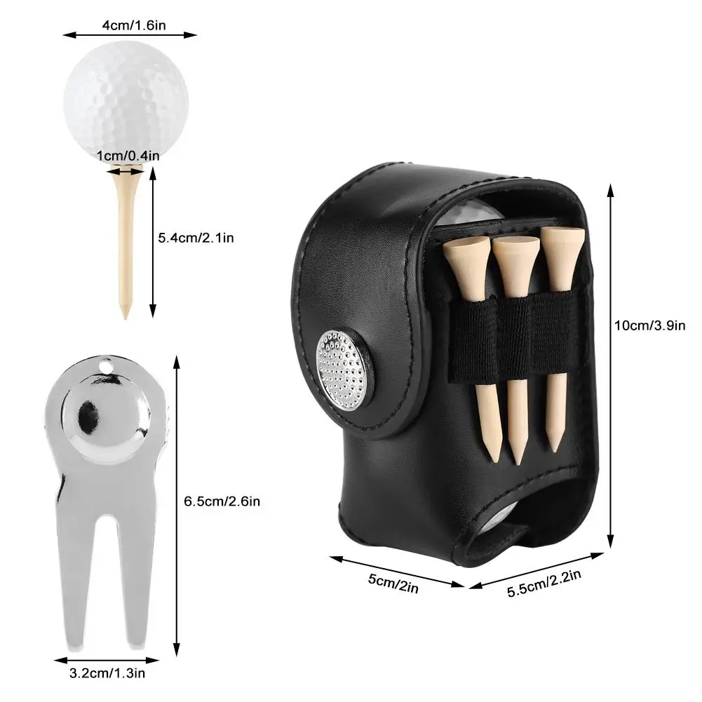 Сумка для мячей гольфа кожаная сумка в форме мяча мини поясная 2 одна вилка 3