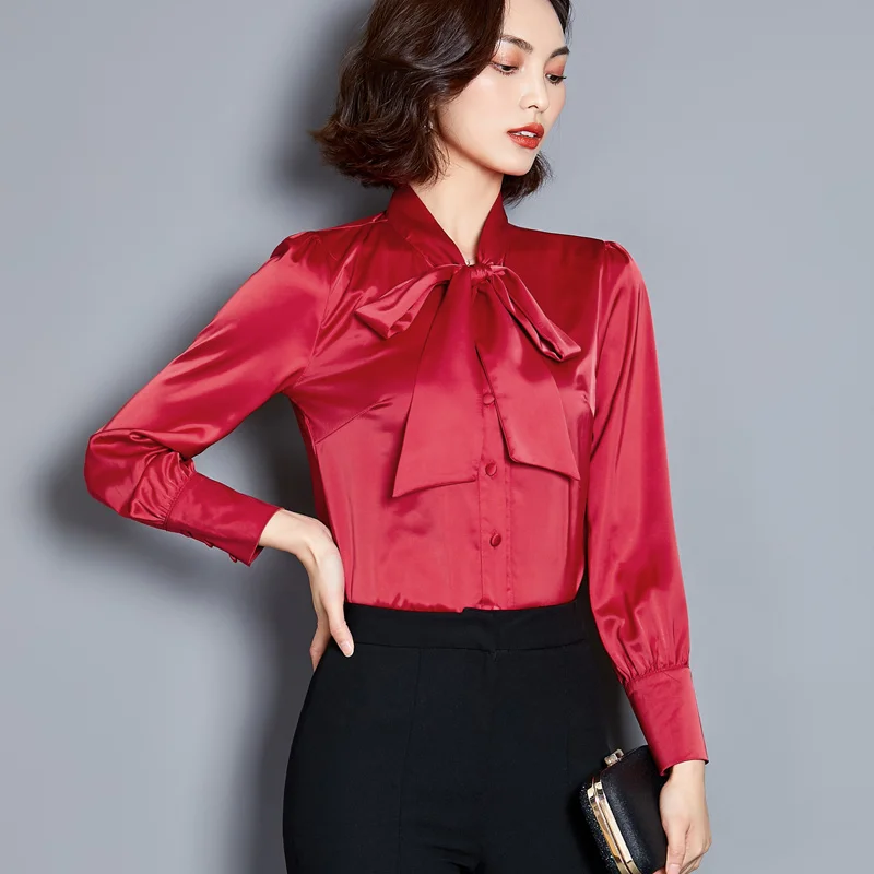 Женская шифоновая рубашка с длинным рукавом офисная блузка синего и белого цвета