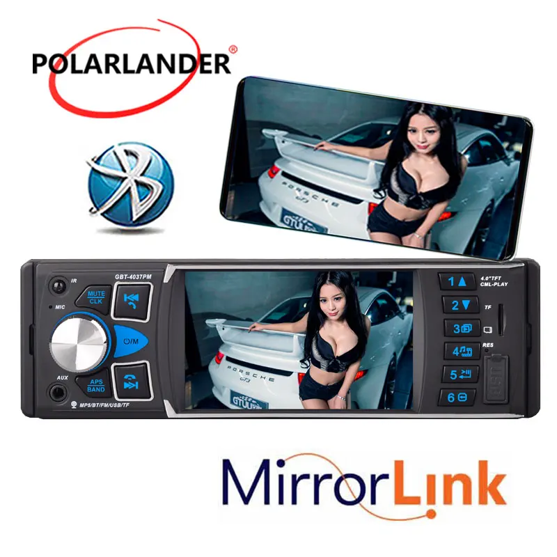 

4" 1 Din Car Radio Audio Sterero Rearview Camera Wireless Bluetooth USB AUX FM Radio 12V Auto Audio MP3 MP5 Player Mirror Link