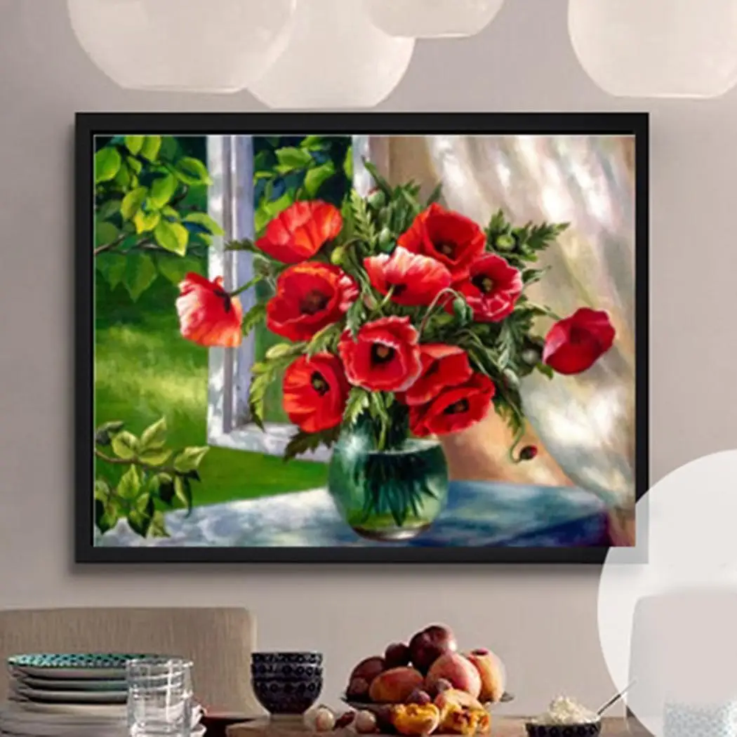 5D DIY Алмазная Цветочная композиция цветочный горшок Вышивка крестом вышивка