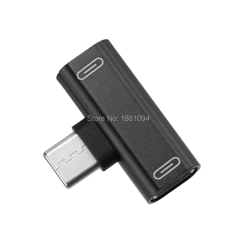 1000 шт./лот USB Type C адаптер зарядного устройства Type-C папа на 2 type-c мама конвертер для