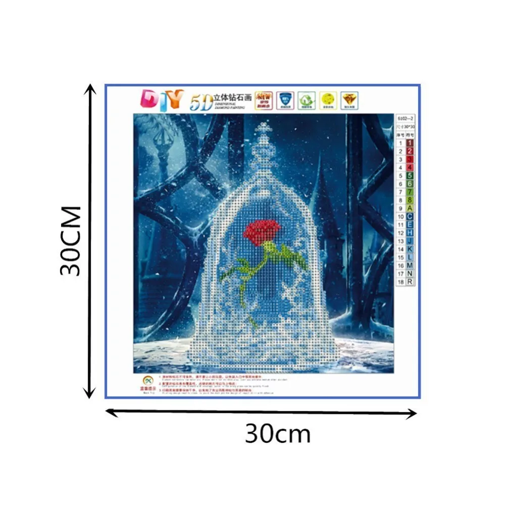 Алмазная вышивка DIY алмазная живопись Красная роза цветок лед картина крестиком