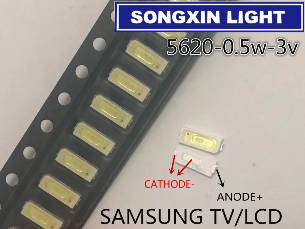 3500 шт Для SAMSUNG LED LCD подсветка ТВ применение светодиодная 0 5 W 3V 5620 холодный белый