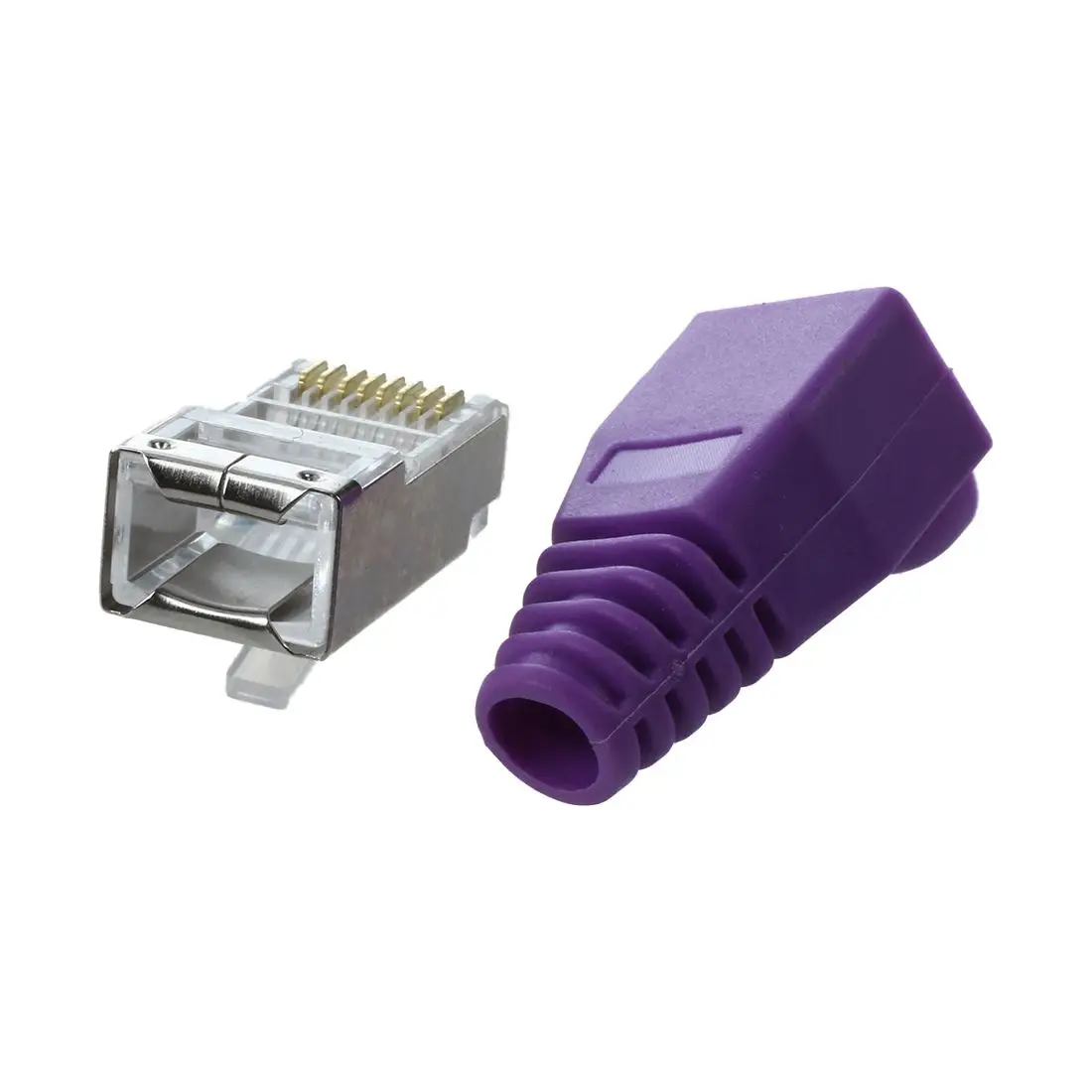 30 шт. металлический Экранированный 8P8C RJ45 разъем сетевые разъемы w защитный