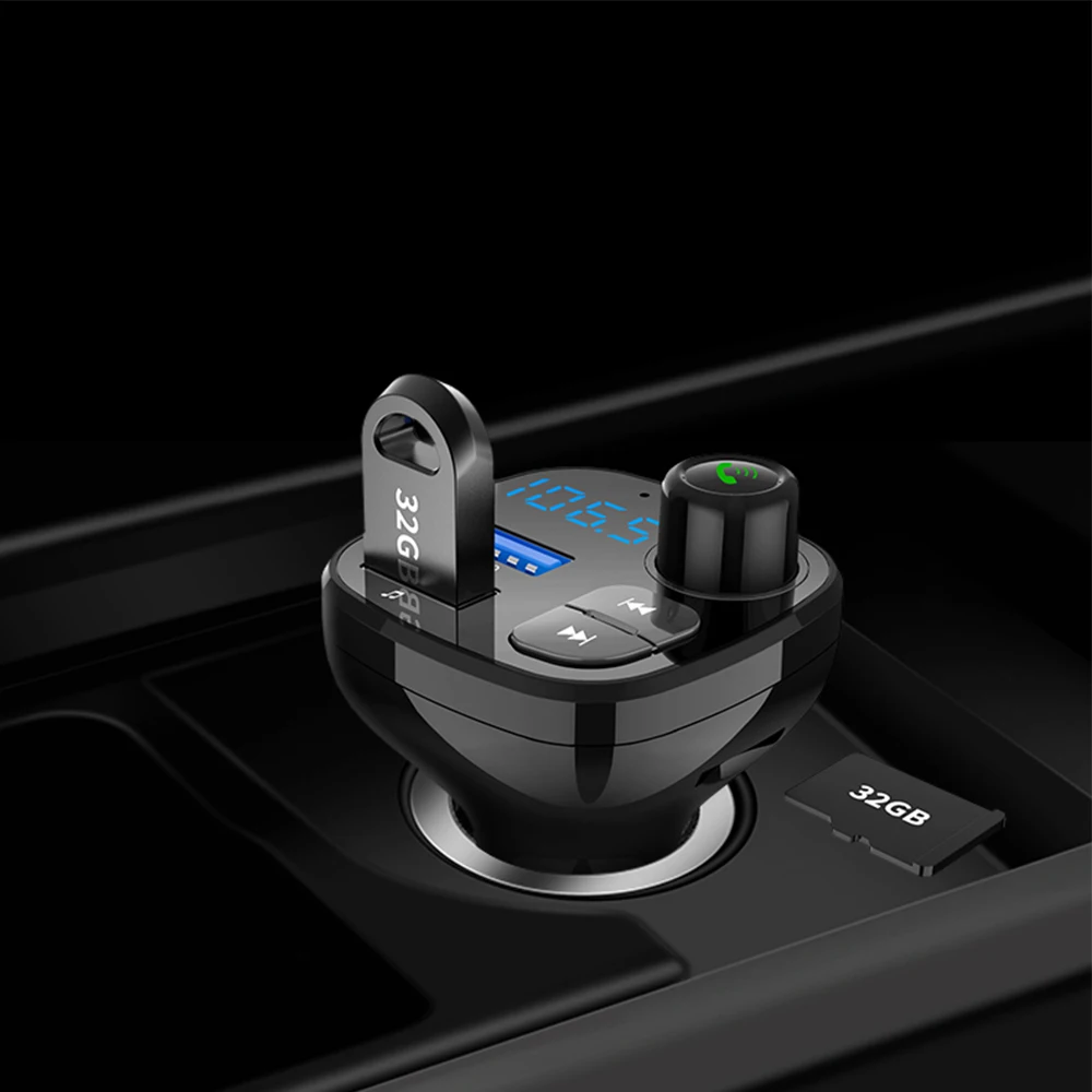 Автомобильный двойной USB FM передатчик плеер светодиодный дисплей автомобильное