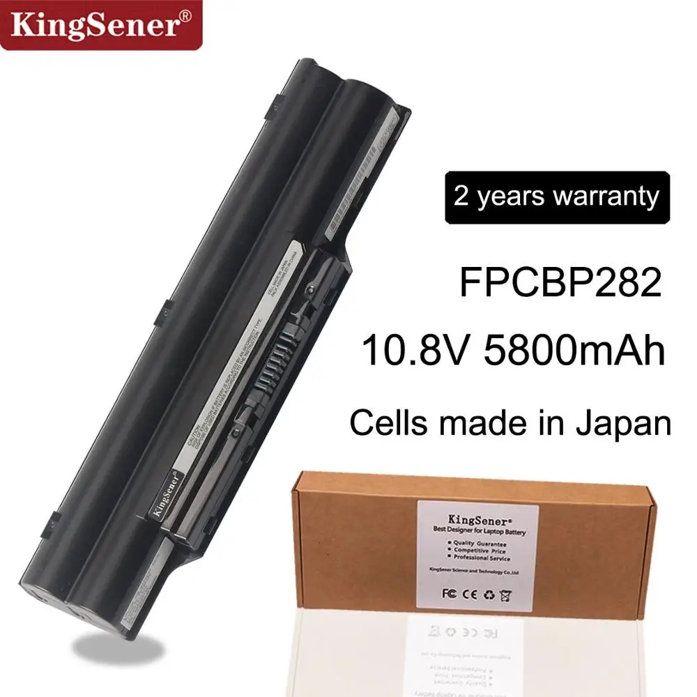 Bateria para Fujitsu Lifebook Fpcbp282 Kingsener Ah572 Sh760 S6311 S710 S7110 S7111 S751 S761 Fpcbp281 Fmvnbp198 5800mah 63wh Baterias p/ laptop