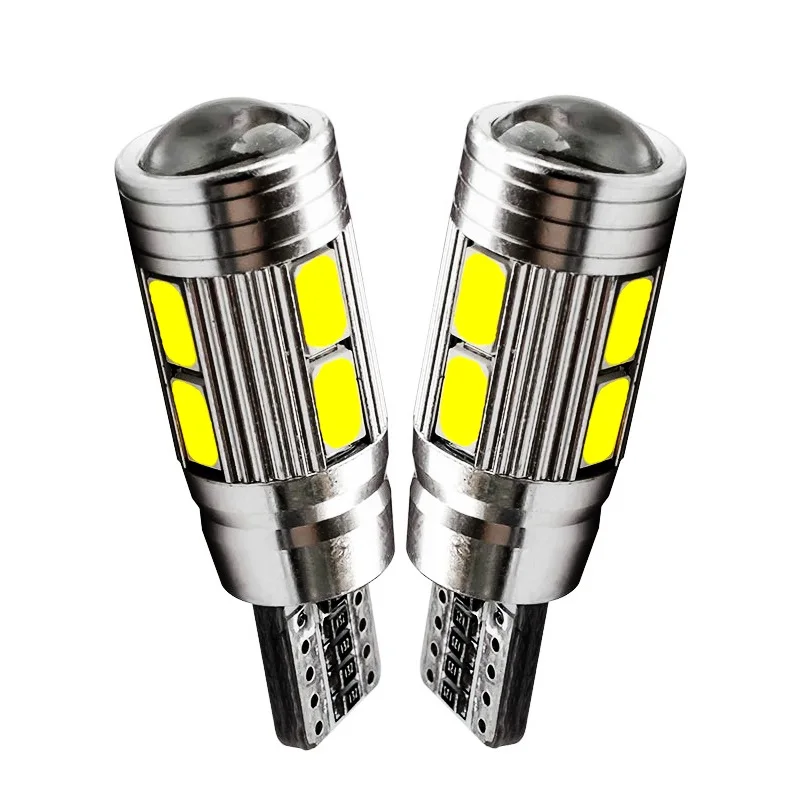 2 шт. светодиодный T10 W5W 10 SMD 5630 5730 габаритный Автомобильный Фонарь Авто лампы 12V