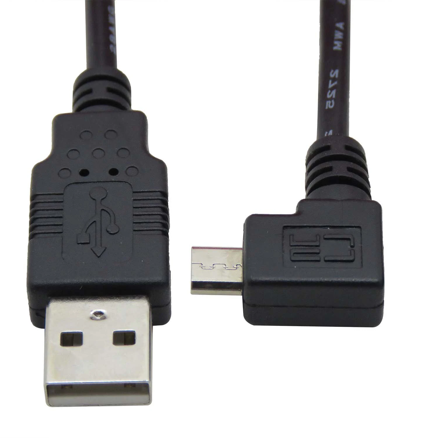 Кабель L формы 90 градусов угол соединитель нейлон Ткачество микро USB зарядка