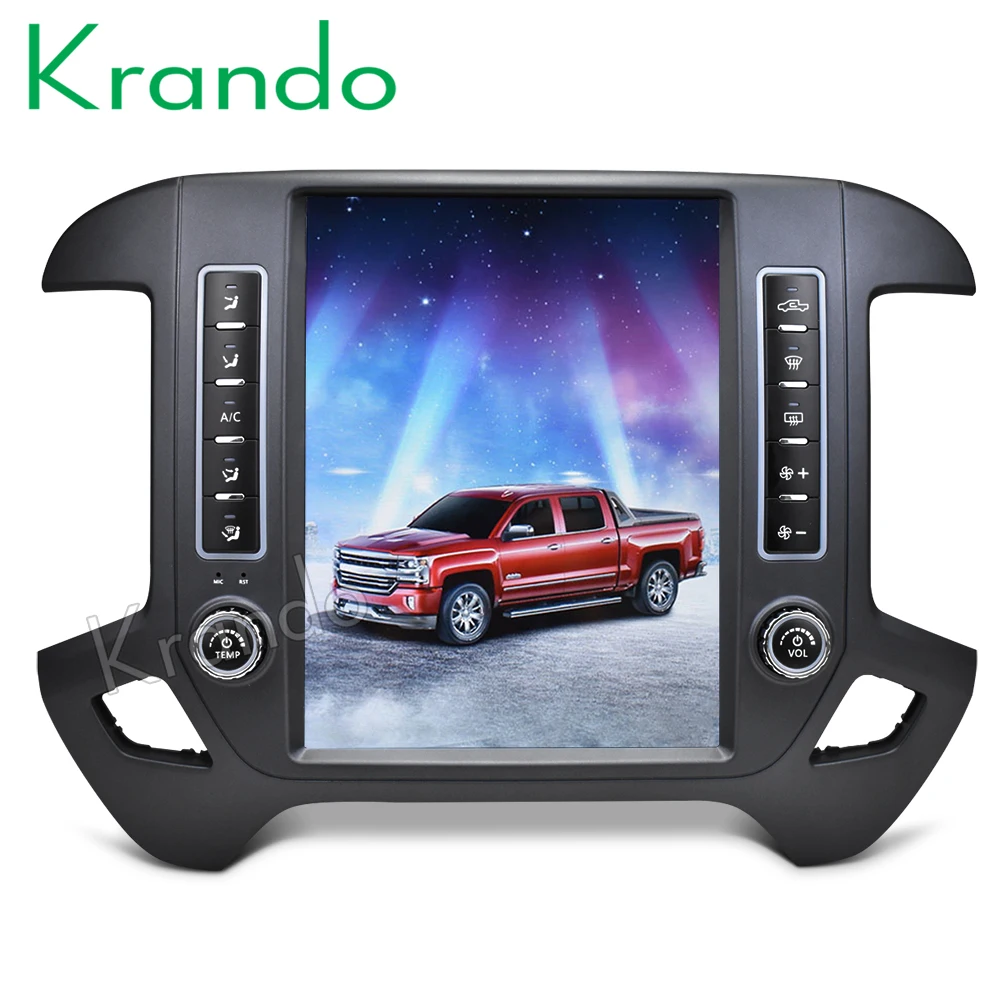Krando Android 7,1 12," Tesla стиль вертикальный автомобиль для Chevrolet Silverado GMC Sierra- навигационный плеер gps Bluetooth