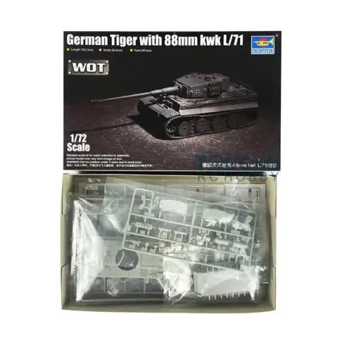 Trumpeter 1/72 07164 немецкая емкость для Тигра 88 мм ствол KWK L/71 набор статических