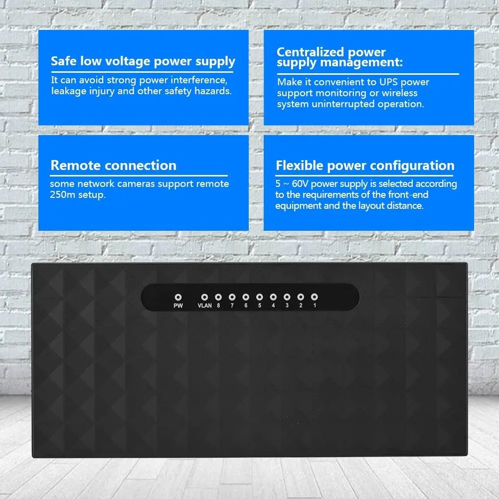 Мини Lan Poe Ethernet сетевой настольный коммутатор 8 портов 10/100 Мбит/с быстрый интернет