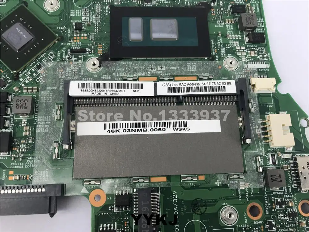 

FOR Lenovo Ideapad Flex 3-1580 1570 1470 Laptop Motherboard DDR3L i7-6500U Test work mainboard