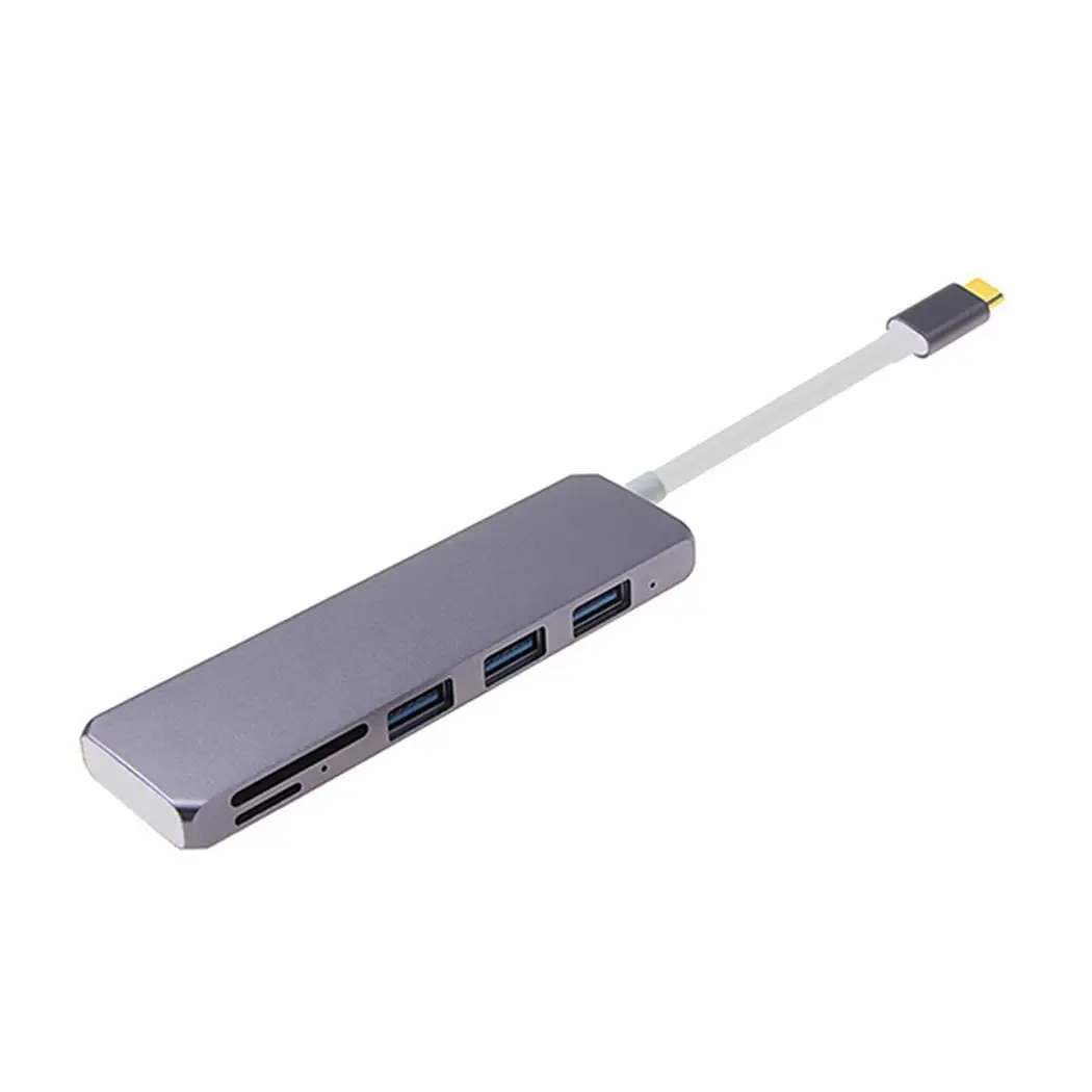 Type C концентратор USB к USB3.0 Micro TF серый SD 15 см/5 9 дюйма кард ридер адаптер