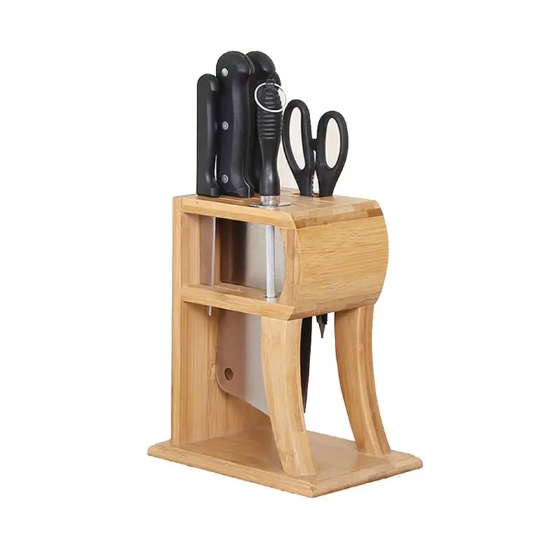 1 шт. нож блок столешница бамбуковая многофункциональная полка для хранения