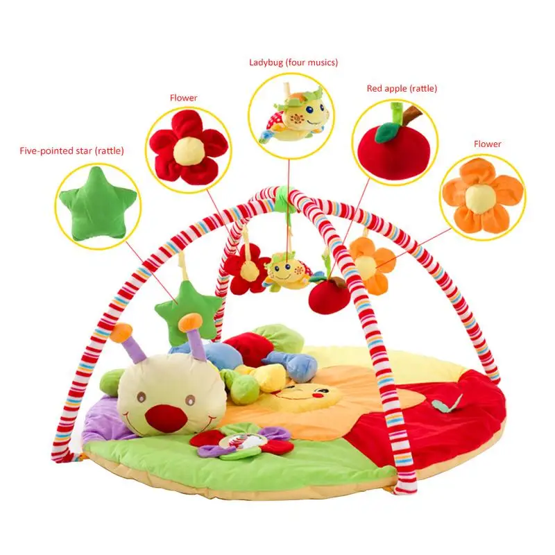 Детский музыкальный коврик для игр детский игровой ползания развивающий с