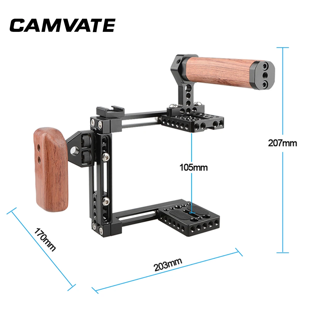 Клетка CAMVATE для камеры Canon 60D 80D 5D MarkIII 7D 5DS 5DSR 50D 40D EOS 30D 6D Nikon D7100 DF D7200 D300S d610