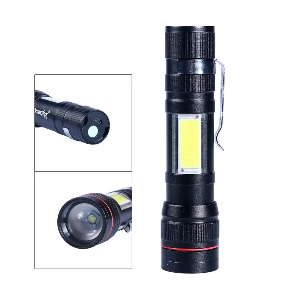 Портативный USB зарядка ультра яркий Телескопический масштабируемый