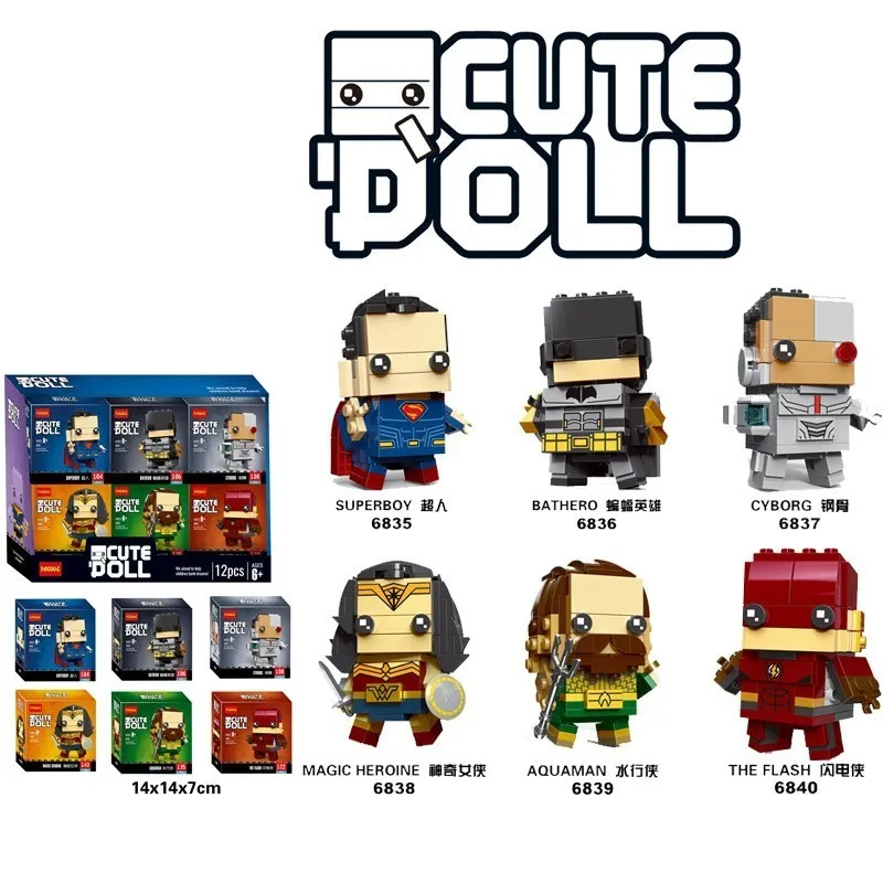 Кукла Decool Q Железный человек экшн-фигурка Brickheadz строительные блоки игрушки для